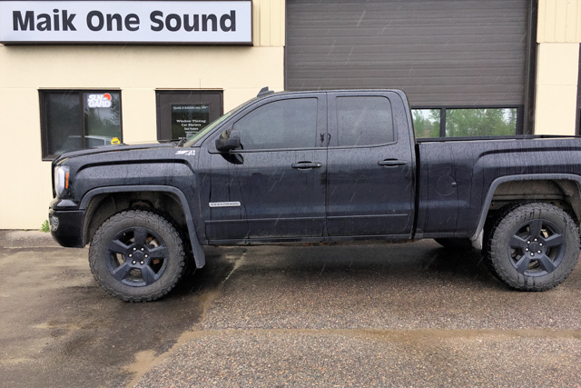 2018 GMC Sierra with professional window tint in North Bay